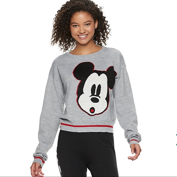 Disney Mickey Mouse Sweater Gray Large - Picture 7 of 8